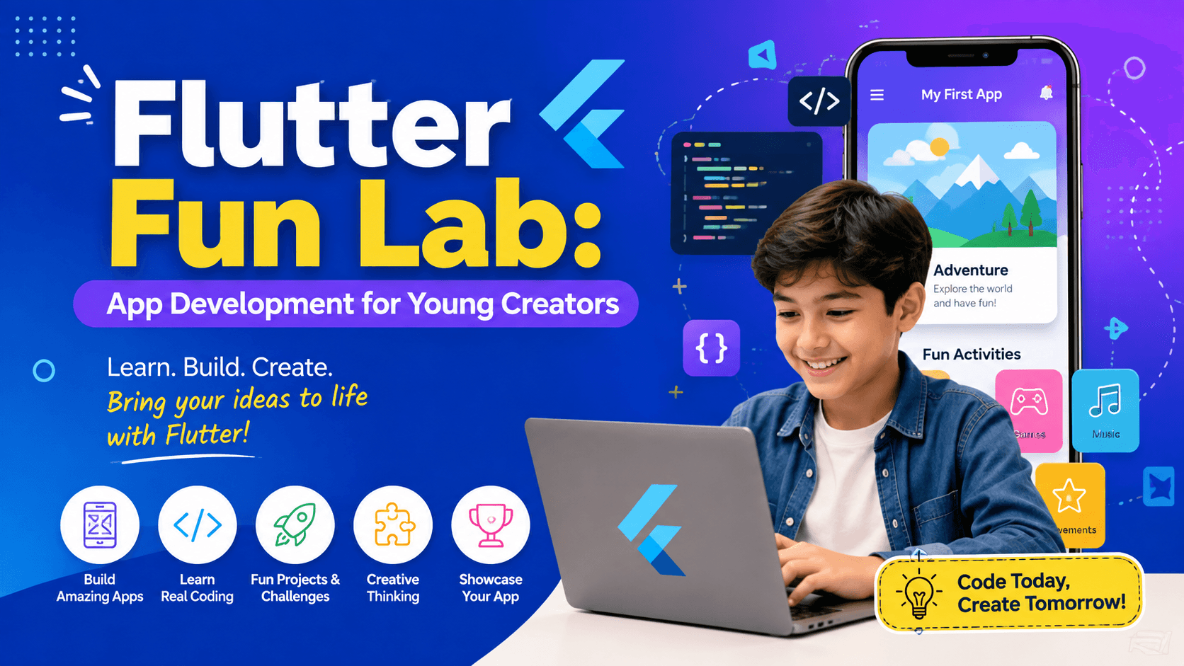 Flutter Fun Lab: App Development for Young Creators