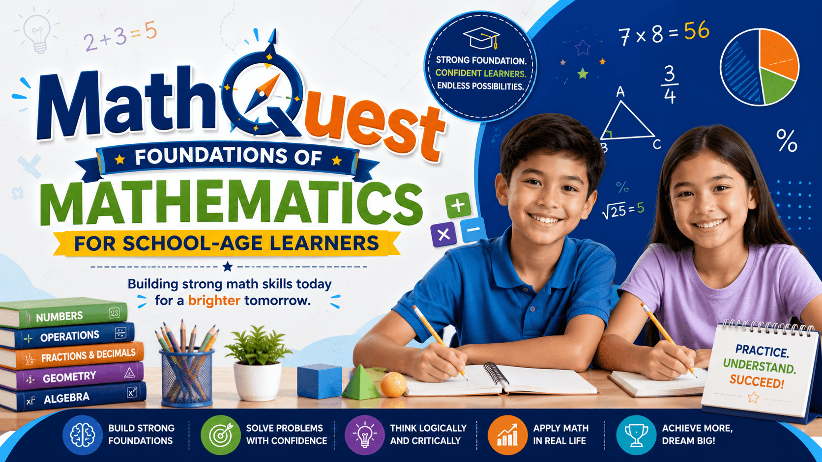 MathQuest: Foundations of Mathematics for School-Age Learners