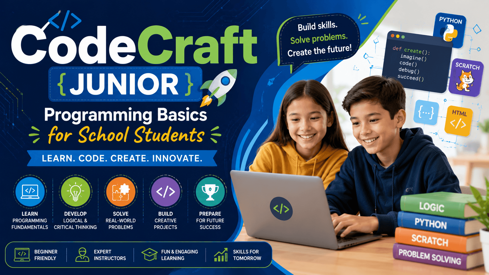 CodeCraft Junior: Programming Basics for School Students