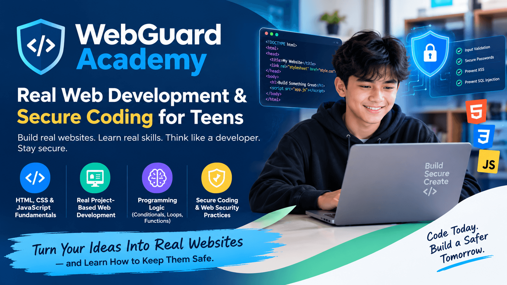 WebGuard Academy: Real Web Development & Secure Coding for Teens