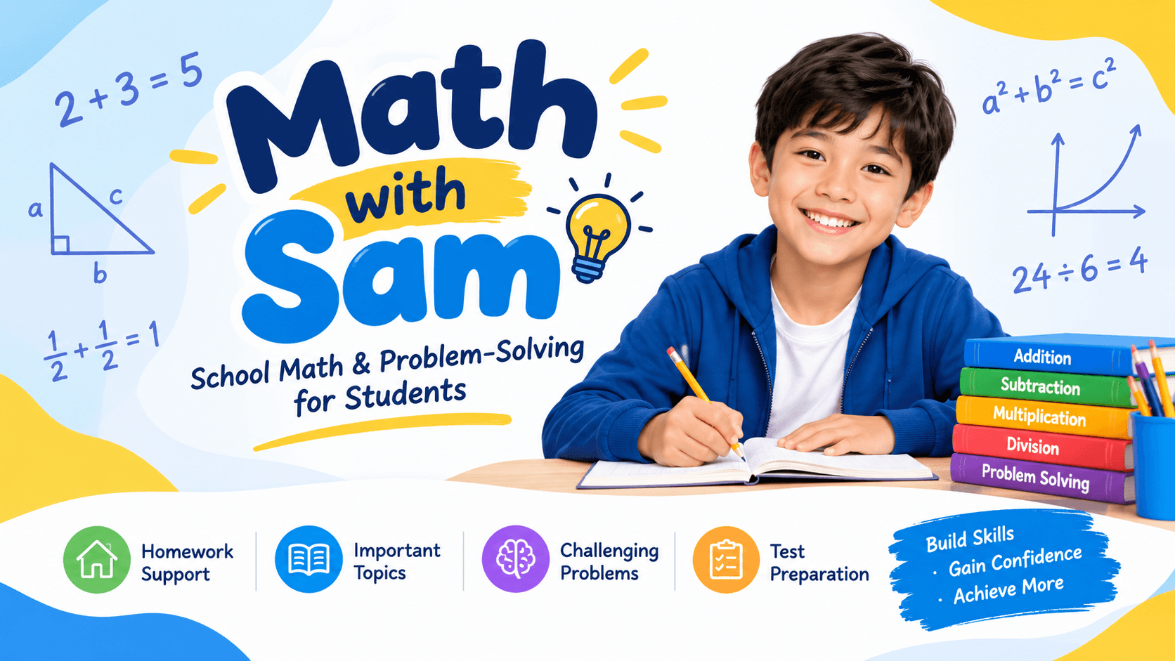 Math with Sam — School Math & Problem-Solving for Students
