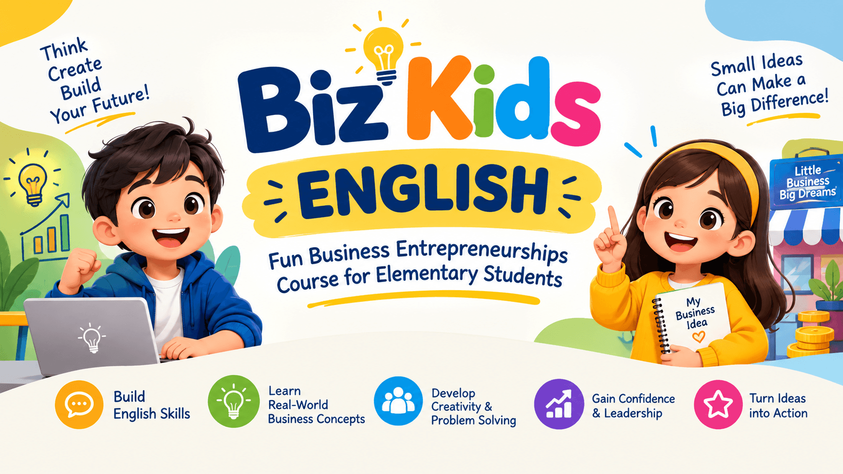 Biz Kids English: Fun Business Entrepreneurships course for Elementary students