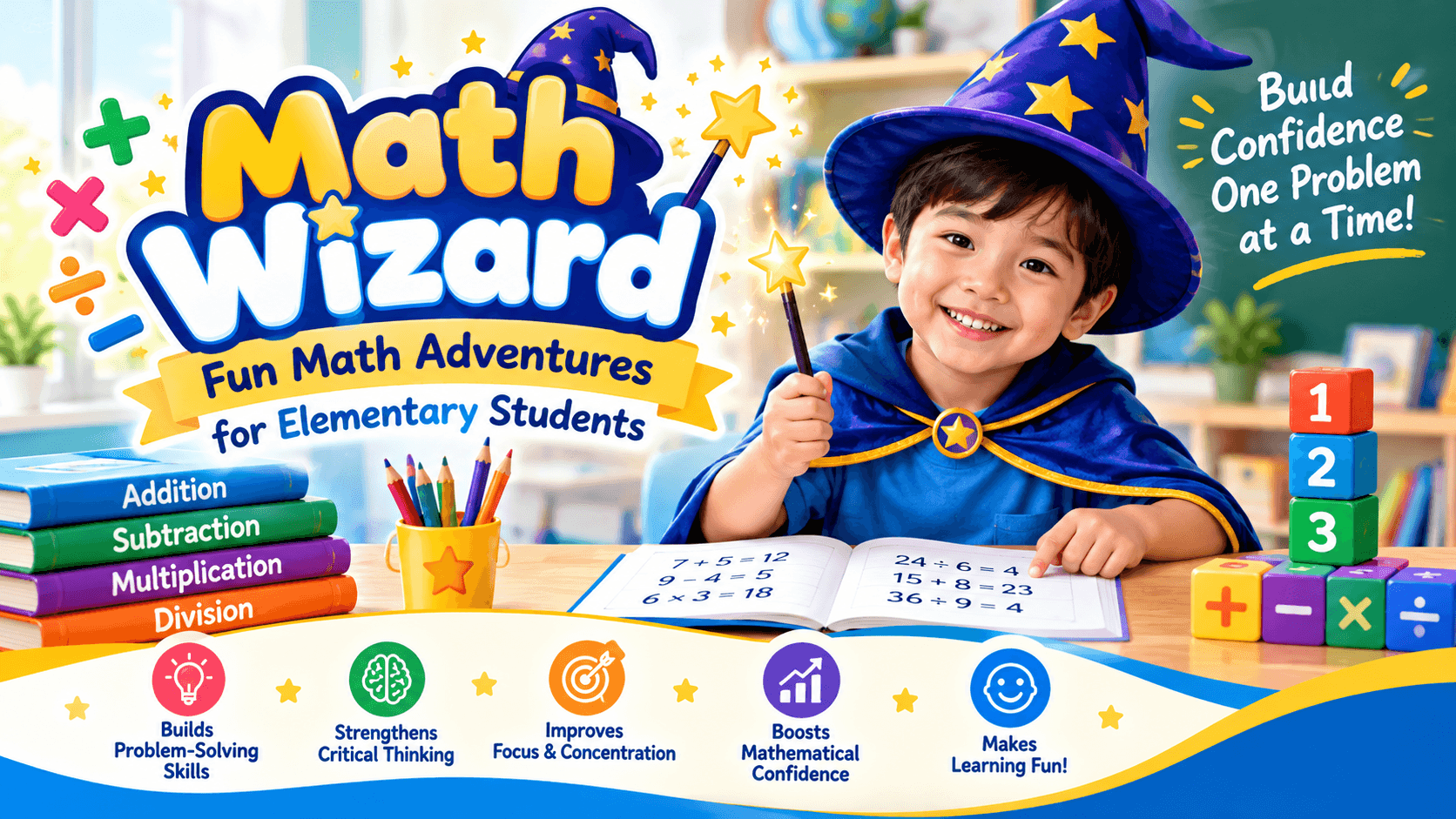 Math Wizard: Fun Math Adventures for Elementary Students