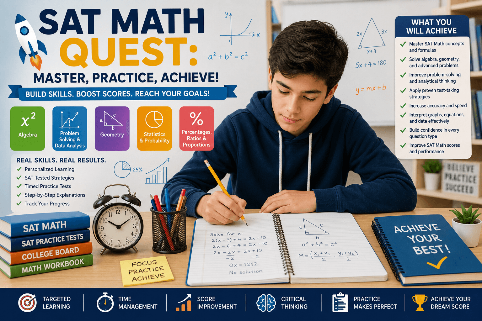 SAT Math Quest: Master, Practice, Achieve!