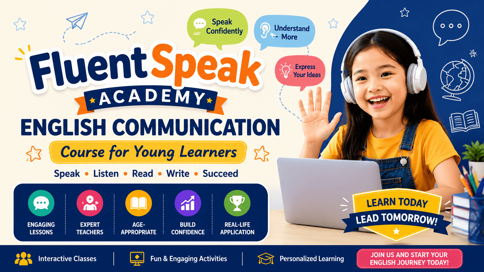 FluentSpeak Academy: English Communication Course for Young Learners