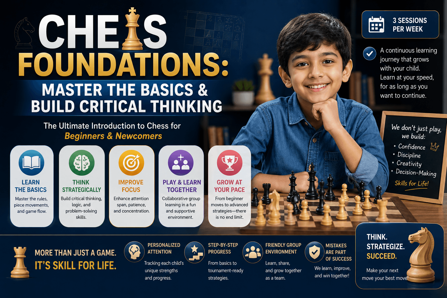 Chess Foundations: Master the Basics & Build Critical Thinking